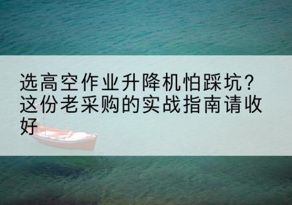 靖西高空作业升降机厂家推荐-选高空作业升降机怕踩坑？这份老采购的实战指南请收好